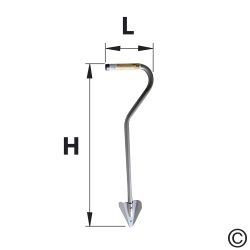 Aeratore per composto – Manico a collo di cigno