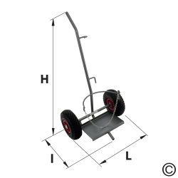 Carrello porta-bombole per il pirodiserbo