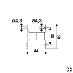 Fermo a pinza PVC