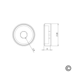 Rondella di spessoramento nylon 8 mm